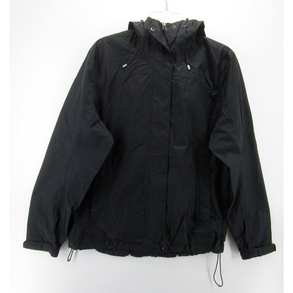 LL Bean Jacket Large Rain Coat Ripstop Hooded Lightweight Nylon